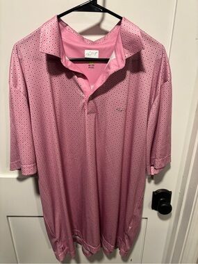 Greg Norman Collection Pink Dot Performance Polo